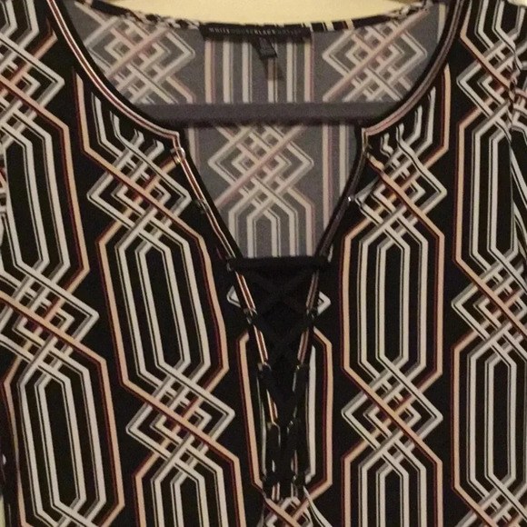White House Black Market Geometric Design Tunic - Picture 2 of 4